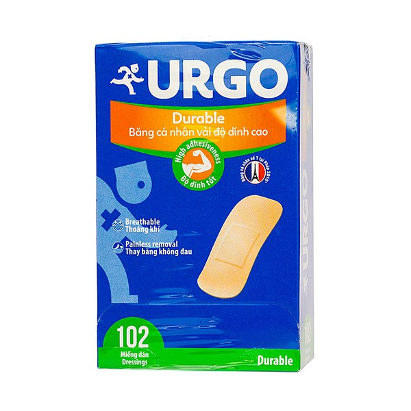 Băng cá nhân vải Urgo Durable (102 miếng)
