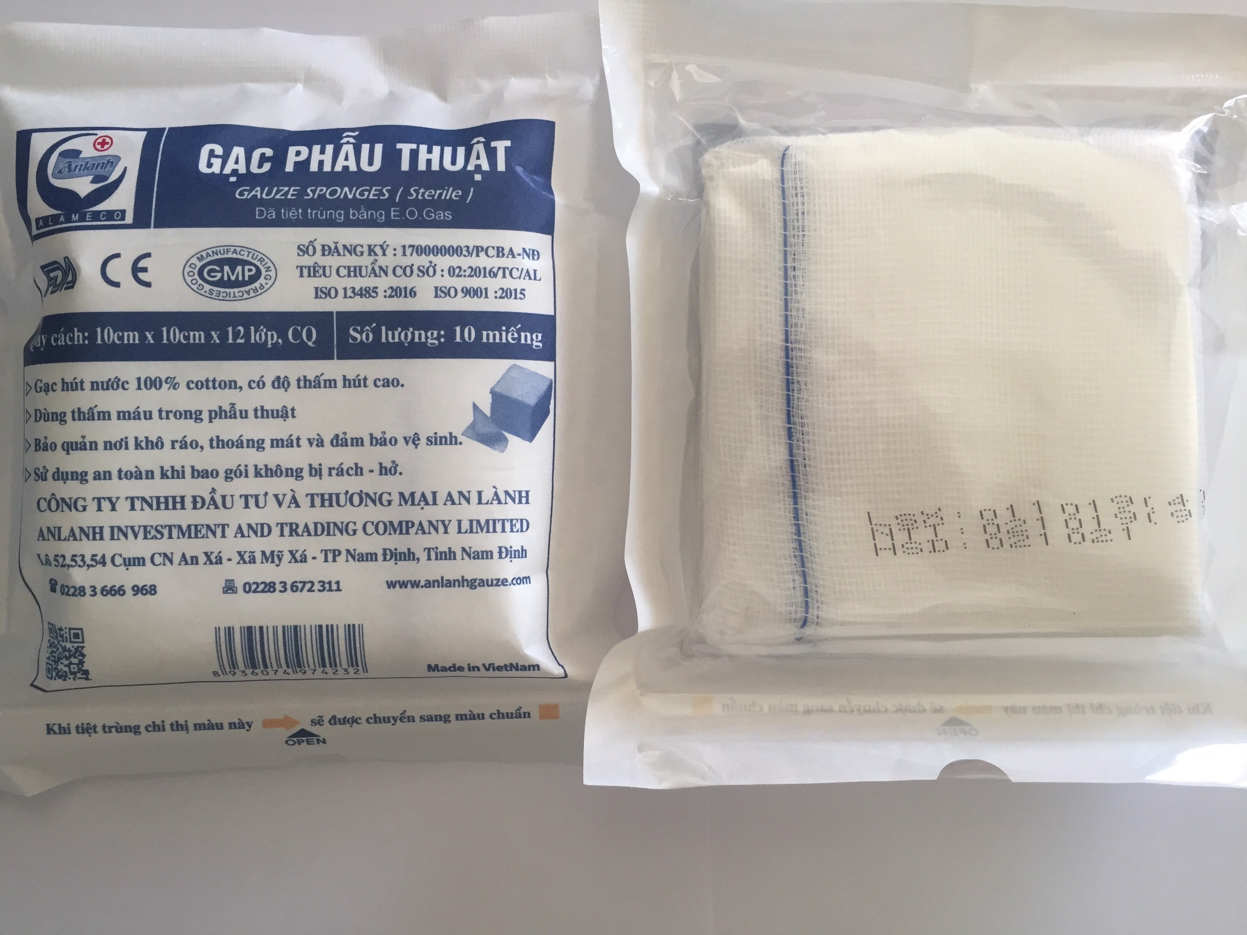 Gạc phẫu thuật 12 lớp An Lành (10 gói)