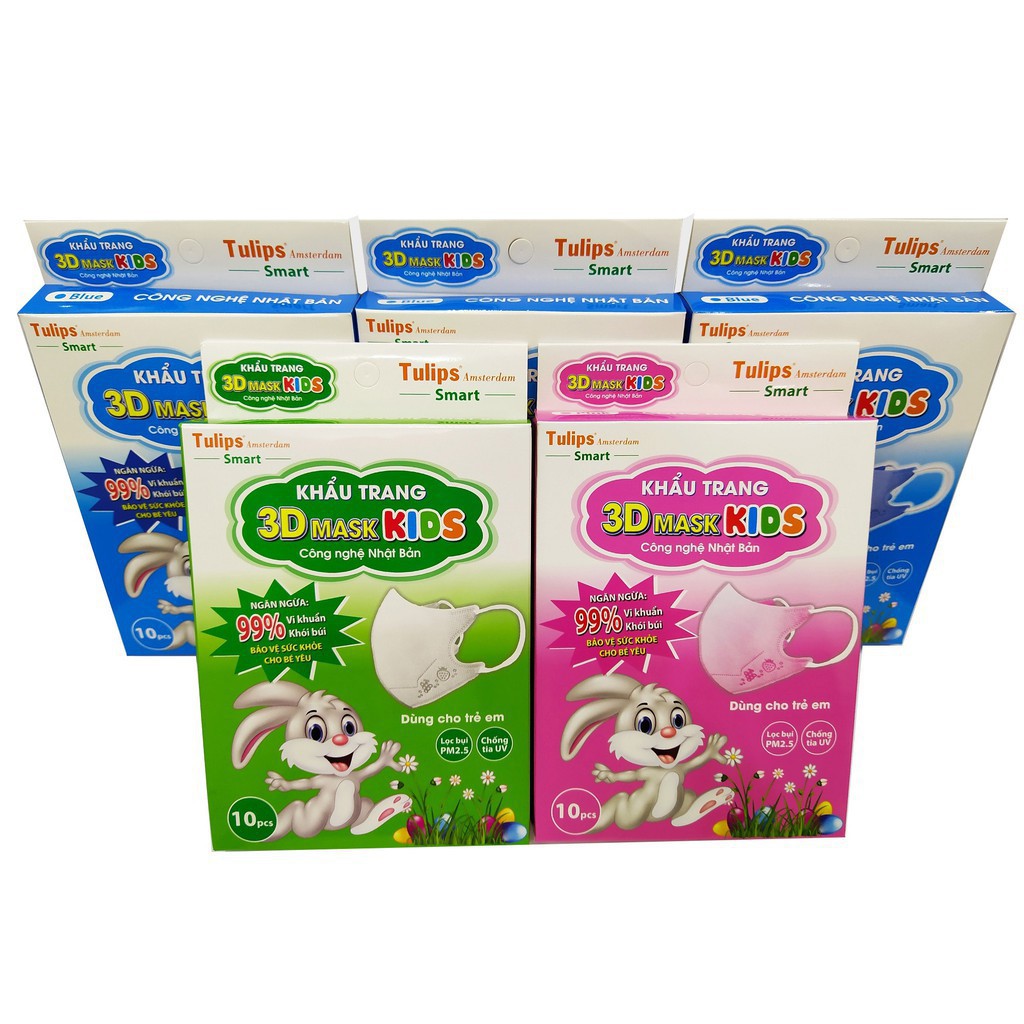 Khẩu Trang Tulip 3D Mask KIDs Hộp 10 Chiếc