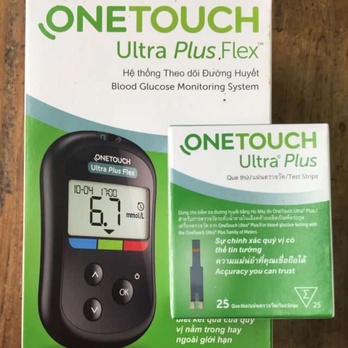 Máy tiểu đường One Touch Ultra Plus Flex (tặng 25 que thử)