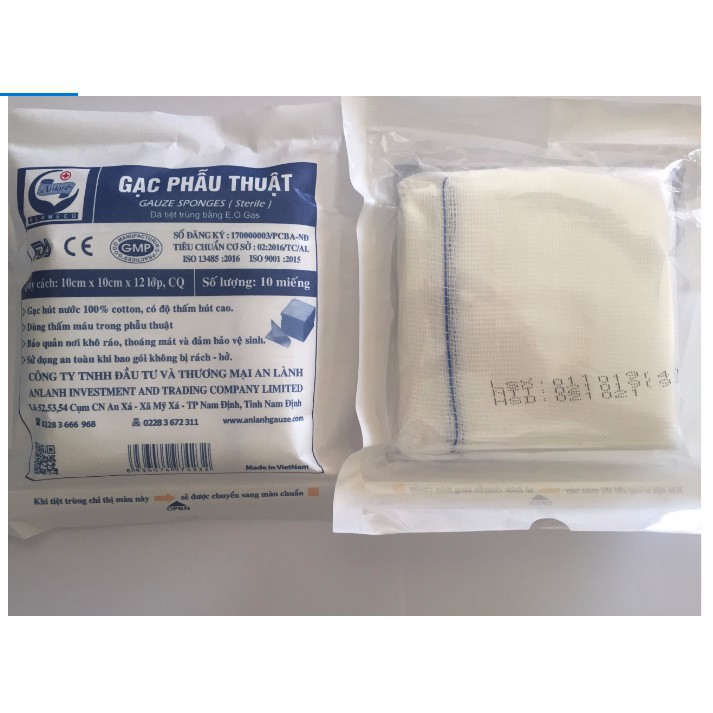 Bịch 50 gói GẠC PHẪU THUẬT An Lành 10x10x8