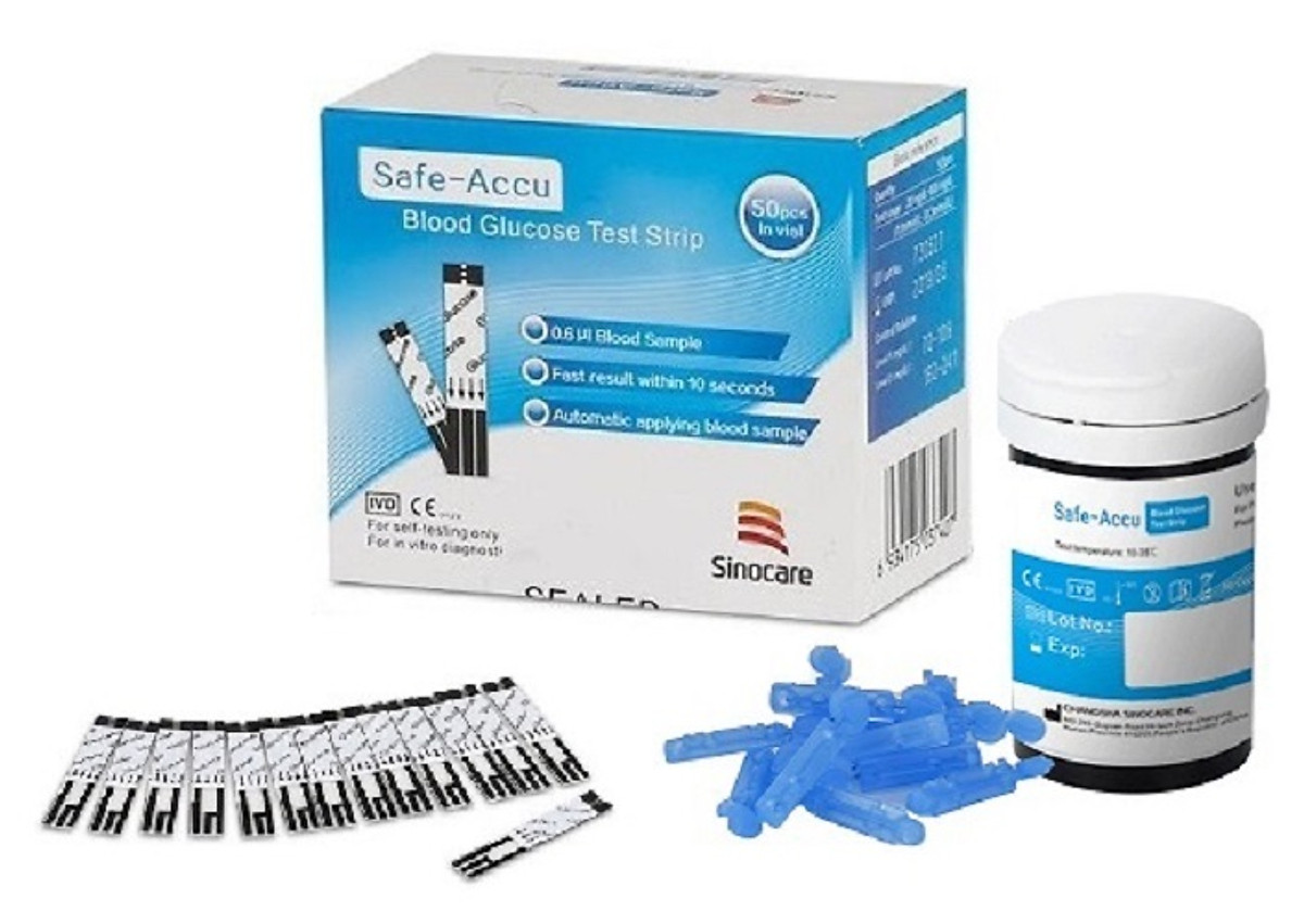 Que tiểu đường Safe accu (50 que thử)