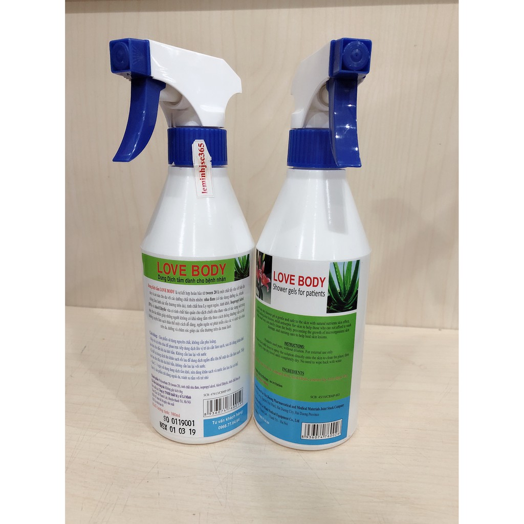 Dung dịch tắm khô Lovebody