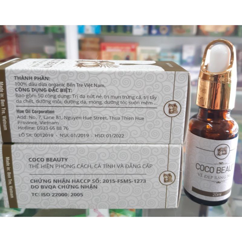 Dầu dừa dạng giọt Coco beauty 20ml