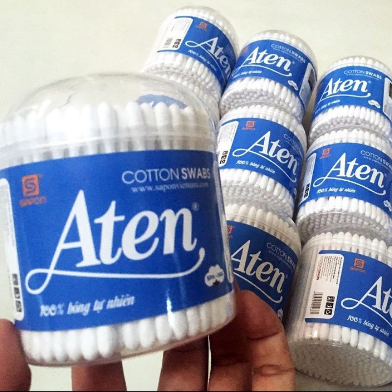 Tăm bông ngoáy tai Aten nắp vồng người lớn 200 que