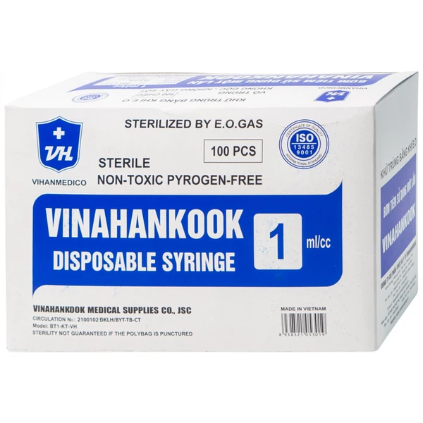 Bơm tiêm dùng 1 lần Vinahankook 1ml