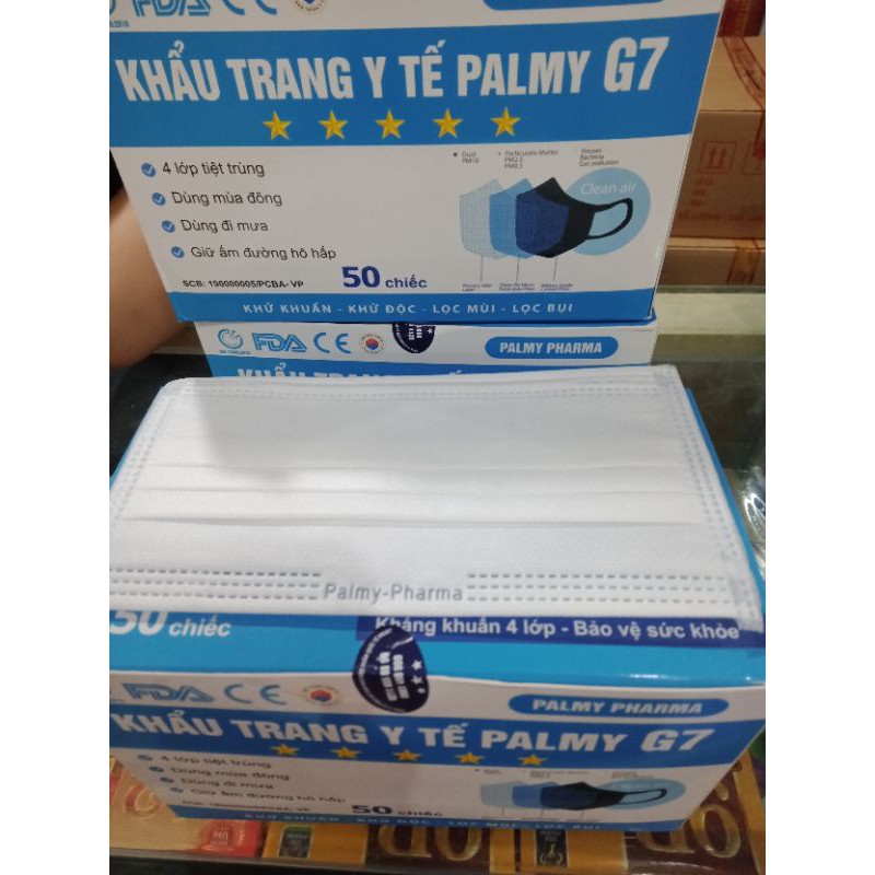 Khẩu trang Palmy xanh 50chiếc