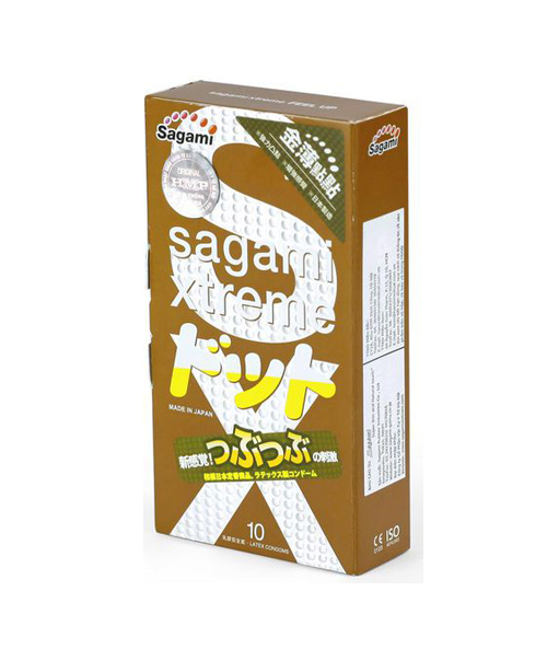 Bao cao su Sagami Nâu gai hộp 10 chiếc