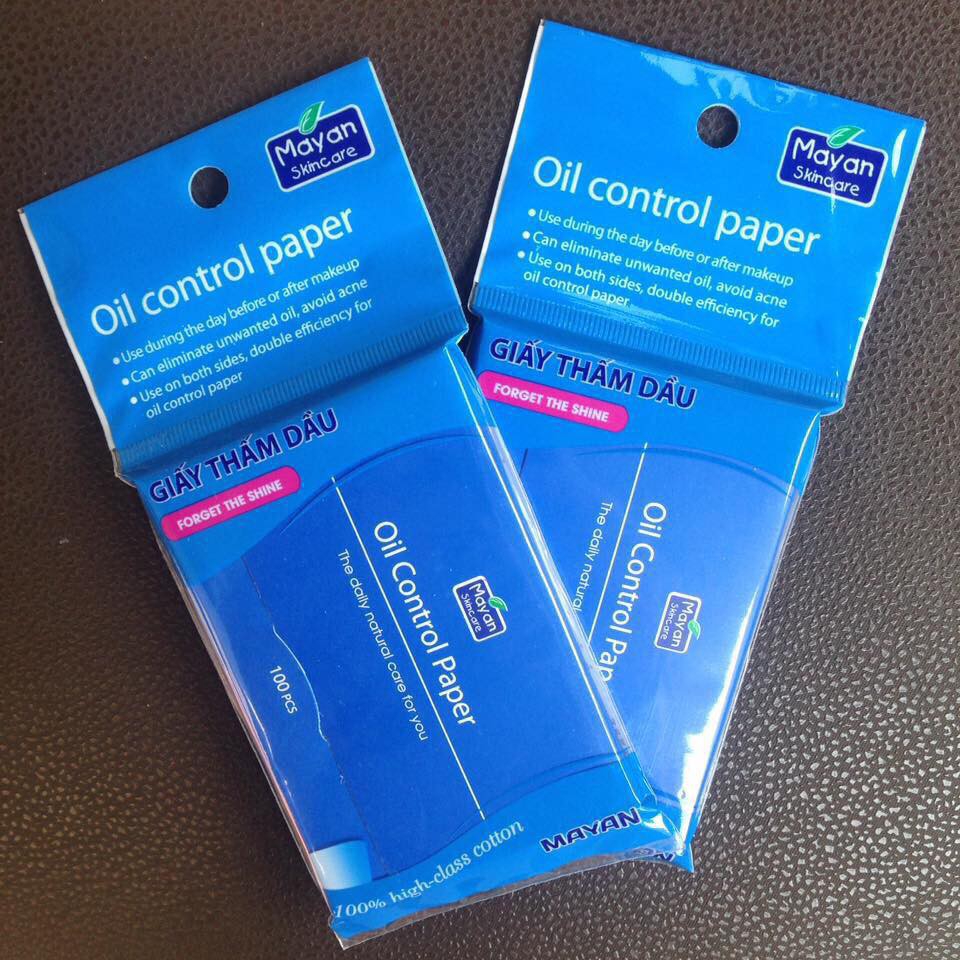 Giấy Thấm Dầu Mayan Oil Control Paper 100 tờ/gói