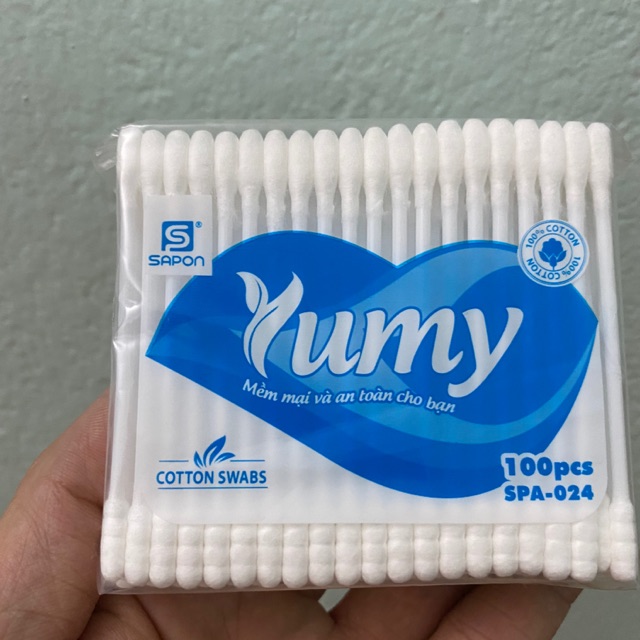 Tăm bông Yumy người lớn (Gói 100 que)