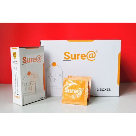 BAO CAO SU TRƠN MỎNG SURE@ ULTRA THIN HỘP 12 CHIẾC