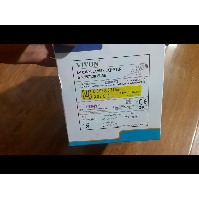 Kim luồn 24 dùng để dẫn truyền dịch