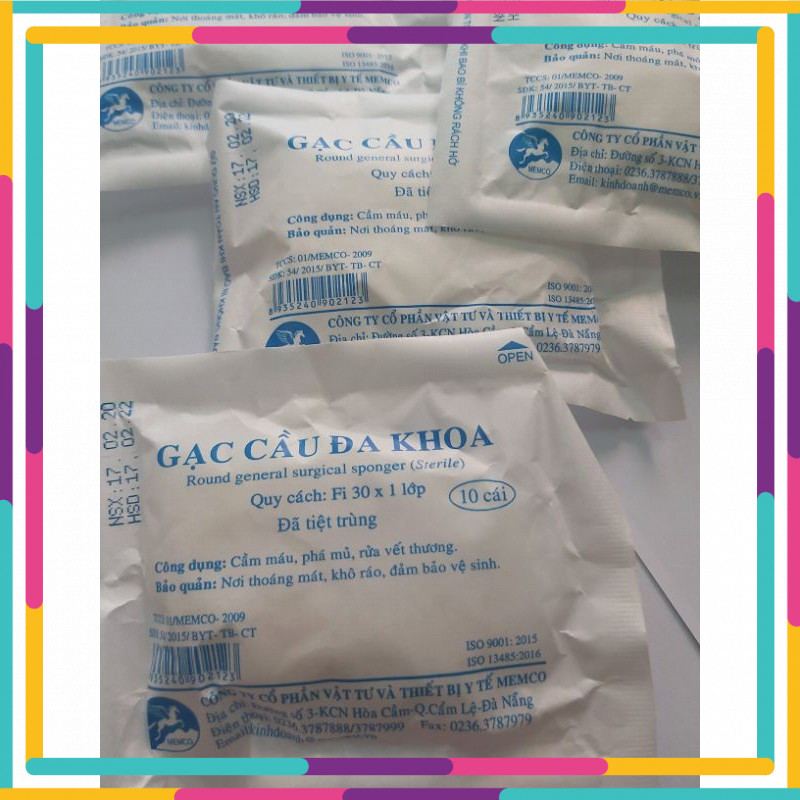 Gạc cầu đa khoa Fi30 Memco