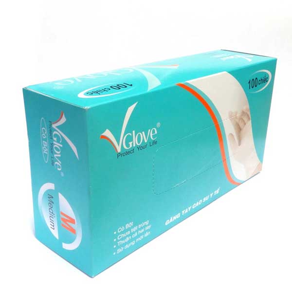 Găng tay cao su Khải Hoàn Vglove L - CÓ BỘT