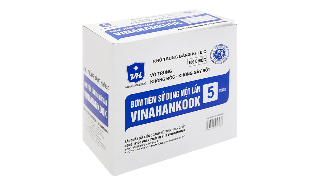 Bơm tiêm dùng 1 lần Vinahankook 5ml (100c)