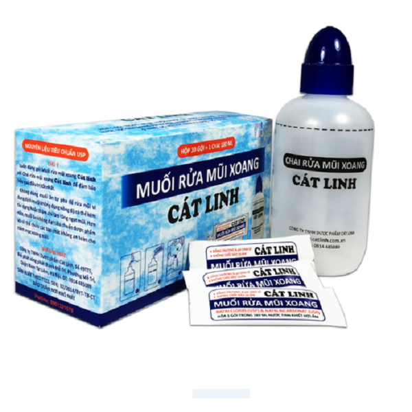 Bình Rửa Mũi Xoang Cát Linh (kèm 50 Gói Muối)