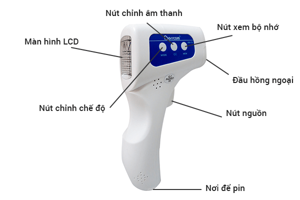 Nhiệt kế hồng ngoại đo trán Berrcom JXB-178