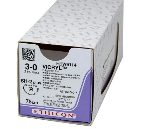 Chỉ tiêu vicryl 4/0 hộp 12 sợi