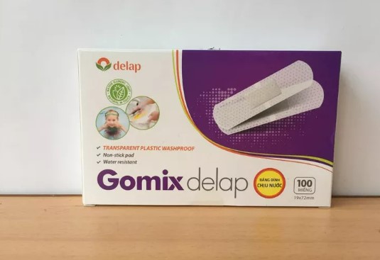 Bắng cá nhân Gomix Delap 100 miếng trong suốt