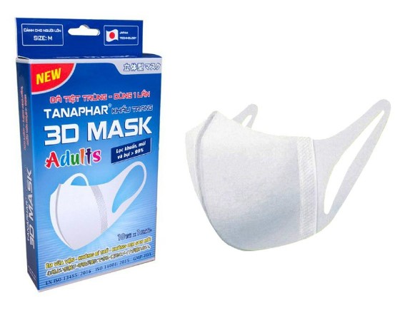 Khẩu trang 3D Mask TANAPHAR người lớn 10 chiếc