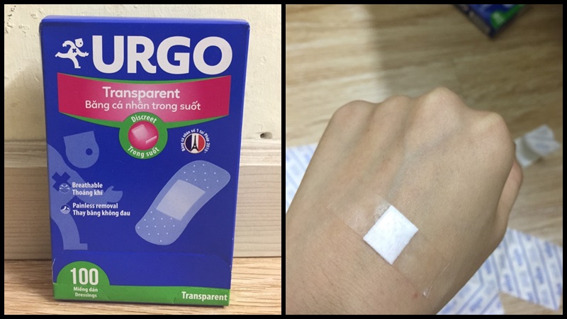 Băng cá nhân trong suốt Urgo Transparent (100 miếng)